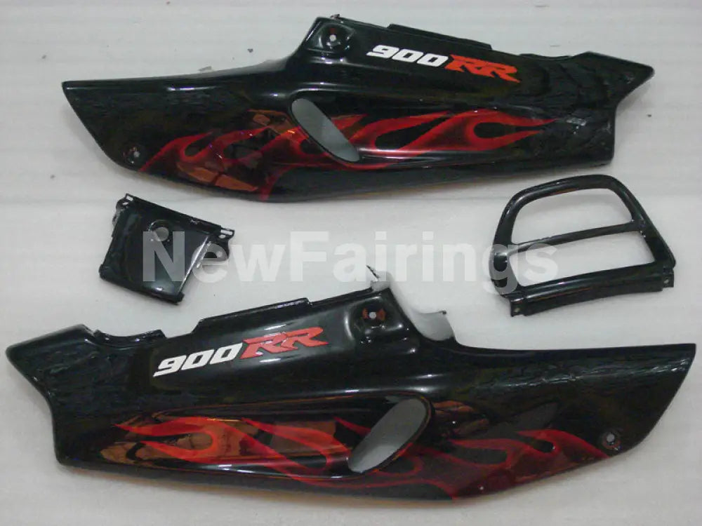 Black and Red Flame - CBR 900 RR 92-93 Fairing Kit -