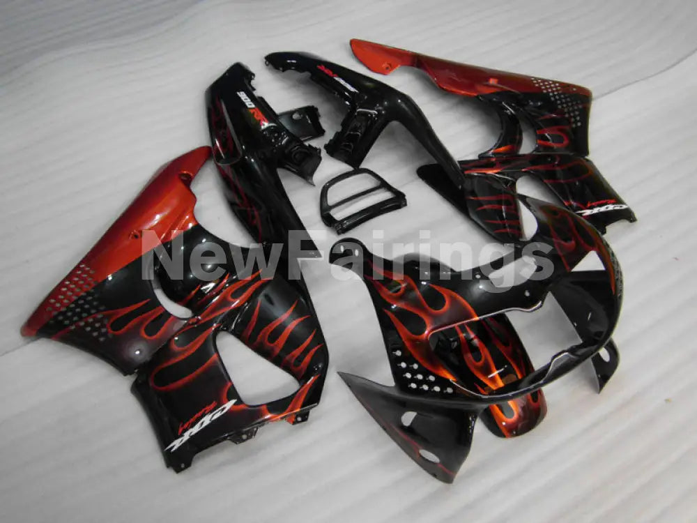 Black and Red Flame - CBR 900 RR 94-95 Fairing Kit -