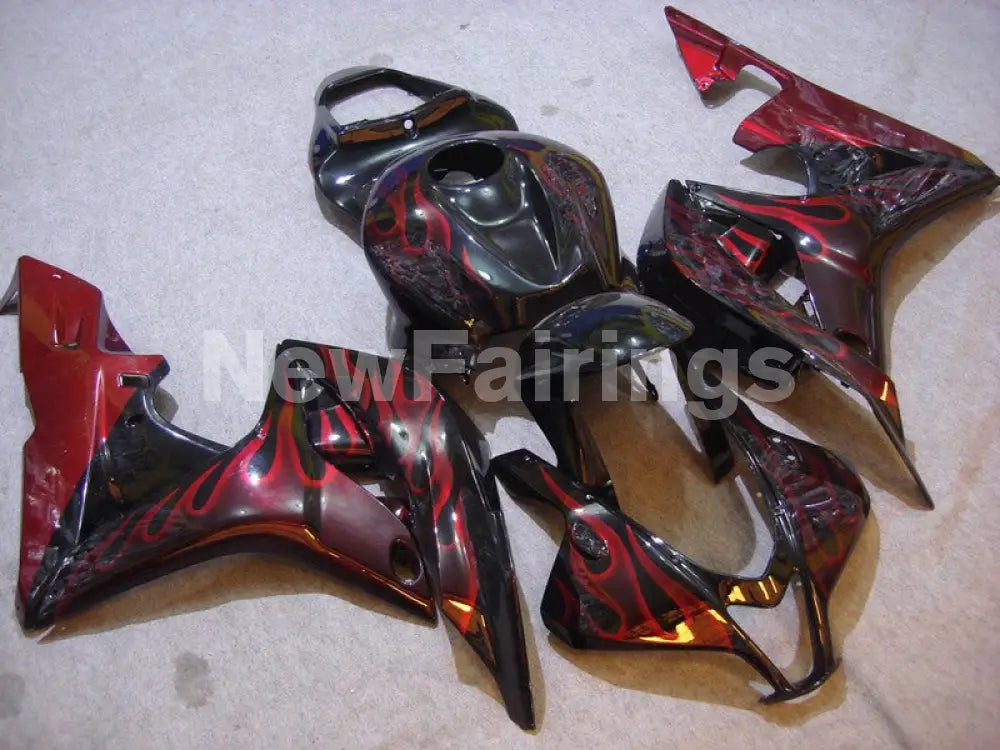 Black and Red Flame - CBR600RR 07-08 Fairing Kit - Vehicles