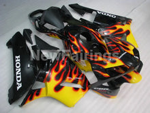 Load image into Gallery viewer, Black and Yellow Red Flame - CBR600RR 03-04 Fairing Kit -