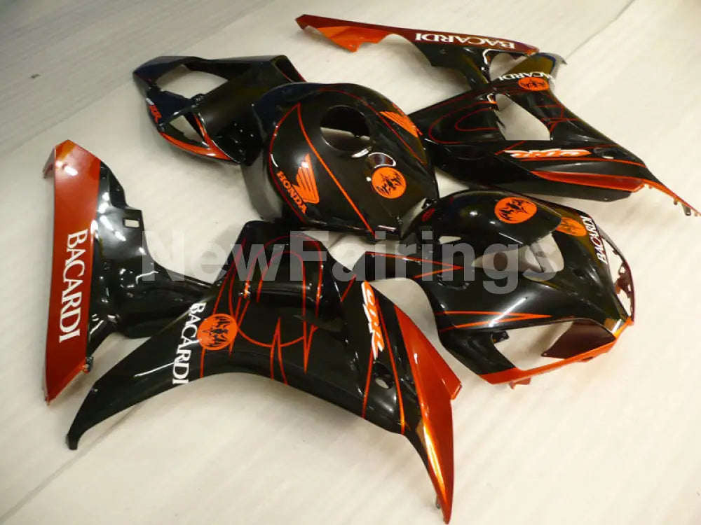 Black and Orange BACARDI - CBR1000RR 06-07 Fairing Kit -