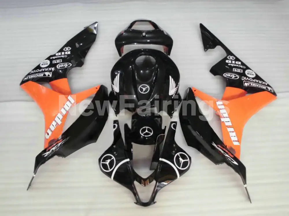 Black and Orange Jordan - CBR600RR 07-08 Fairing Kit -