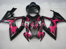 Load image into Gallery viewer, Black and Pink Flame - GSX-R600 06-07 Fairing Kit -