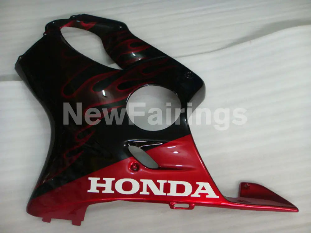 Black and Red Flame - CBR600 F4i 01-03 Fairing Kit -