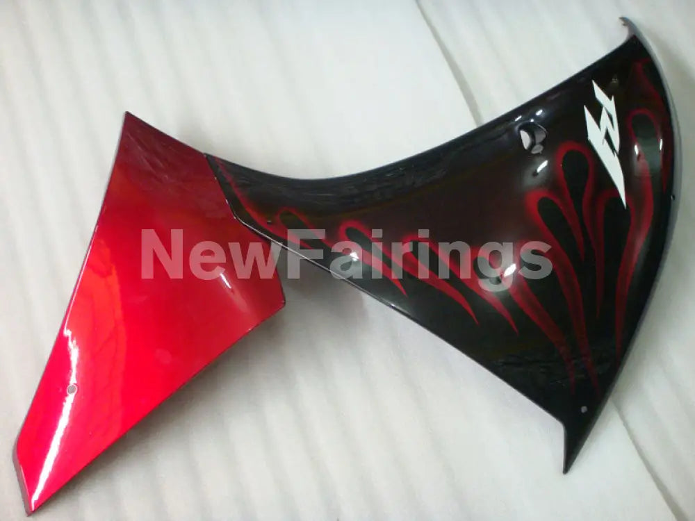 Black Red Flame - YZF-R1 12-14 Fairing Kit - Vehicles &