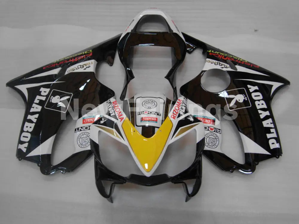 Black and White Yellow PlayBoy - CBR600 F4i 01-03 Fairing