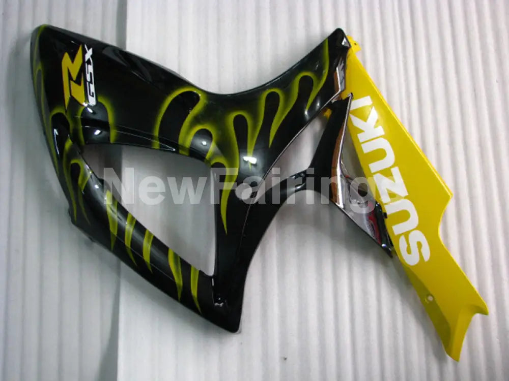 Black and Yellow Flame - GSX-R600 06-07 Fairing Kit -