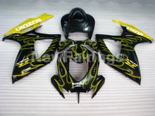 Load image into Gallery viewer, Black and Yellow Flame - GSX-R600 06-07 Fairing Kit -