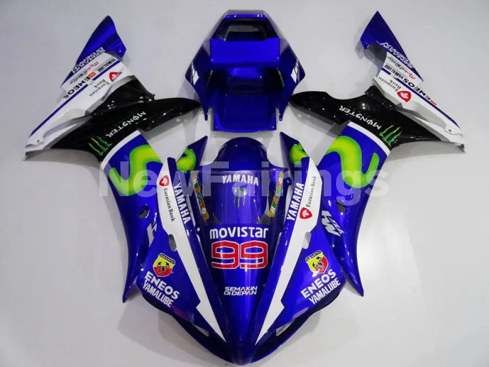 Blue and White Monster - YZF-R1 02-03 Fairing Kit