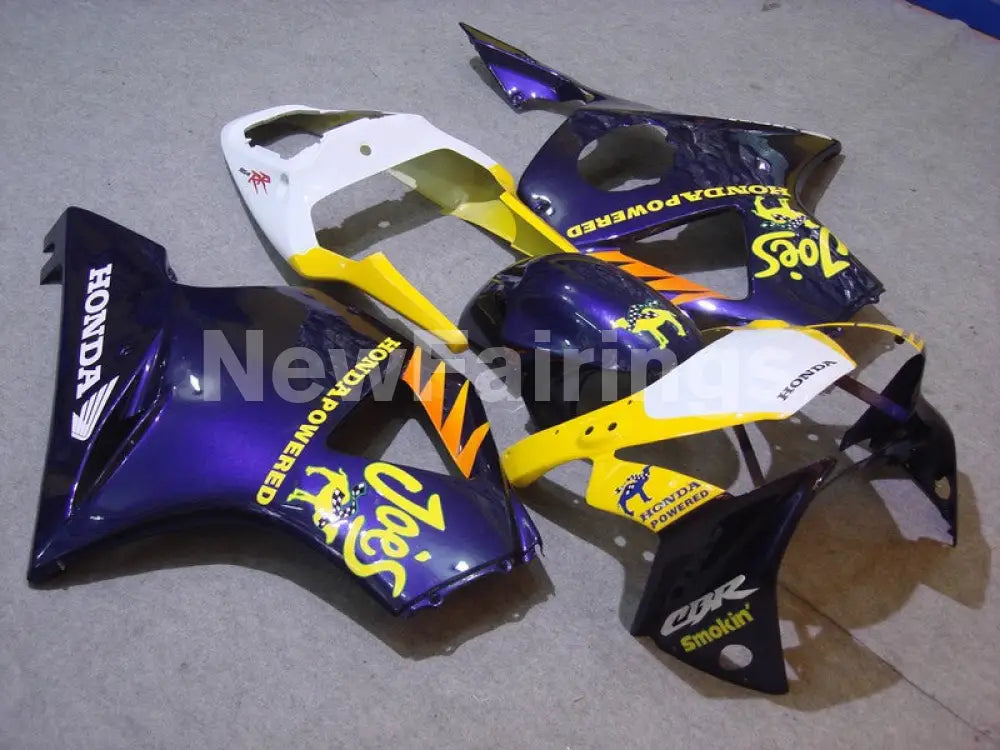 Blue and White Yellow Camel - CBR 954 RR 02-03 Fairing Kit -