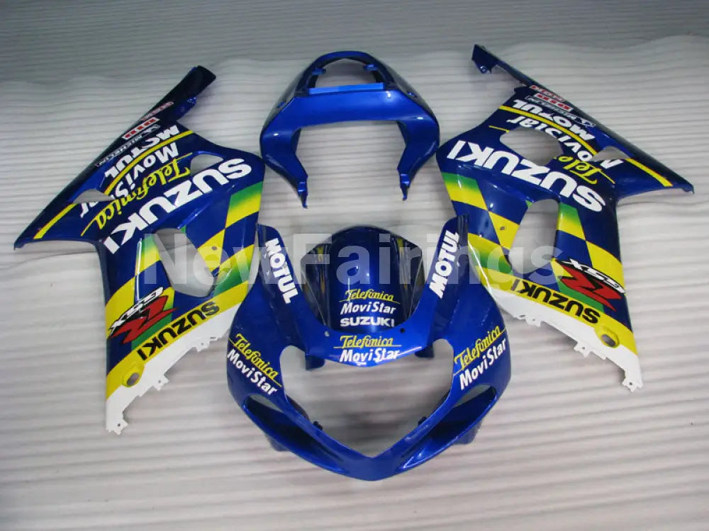 Blue and Yellow Movistar - GSX-R750 00-03 Fairing Kit