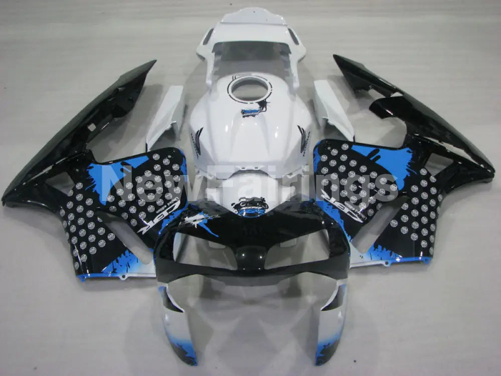 Blue Black and White Motorcycle - CBR600RR 03-04 Fairing Kit