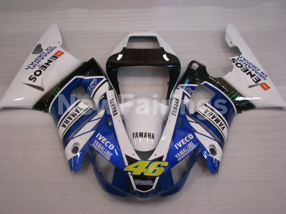 Blue White and Black ENEOS - YZF-R1 98-99 Fairing Kit