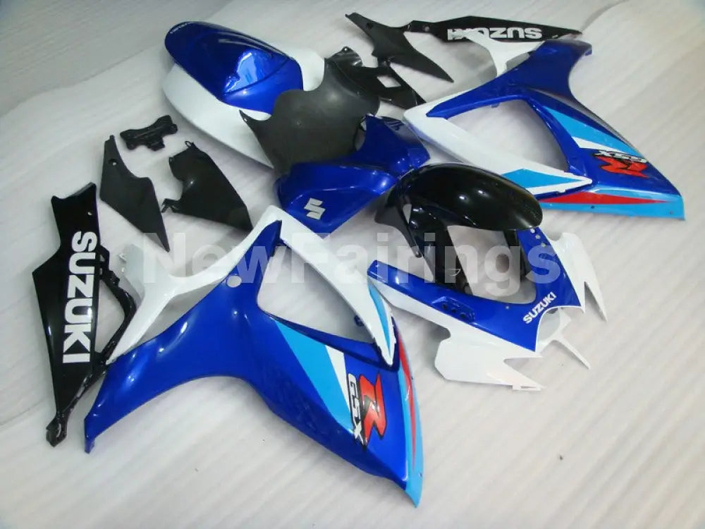 Blue White Black Factory Style - GSX-R600 06-07 Fairing Kit