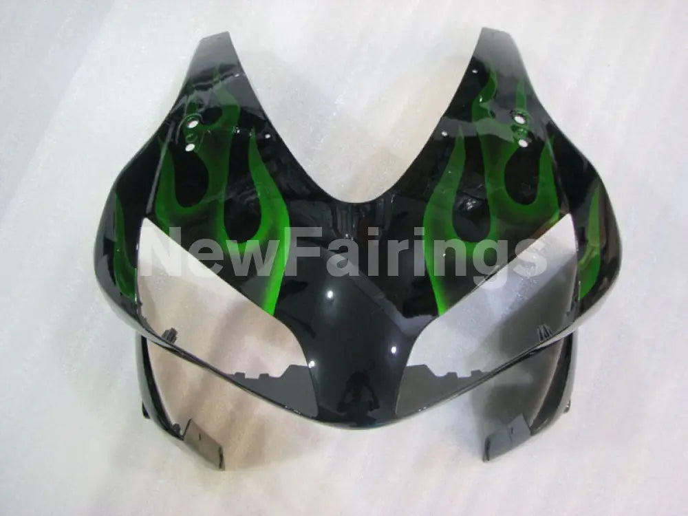 Green and Black Flame - CBR600RR 03-04 Fairing Kit -