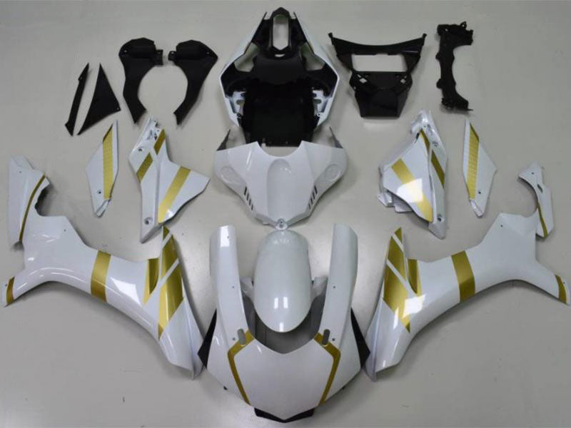 White and Golden Factory Style - YZF-R1 15-19 Fairing Kit