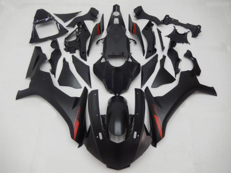 Matte Black and Red Factory Style - YZF-R1 15-19 Fairing Kit