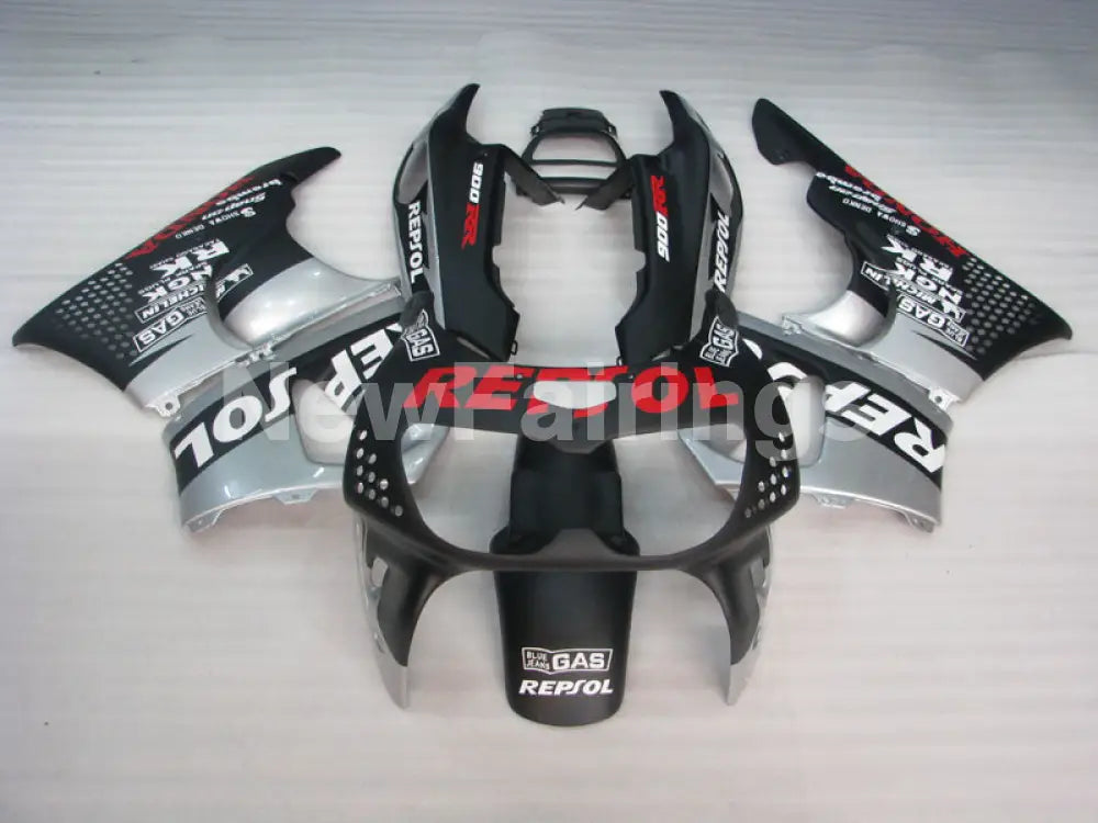 Matte Black and Silver Repsol - CBR 900 RR 94-95 Fairing Kit