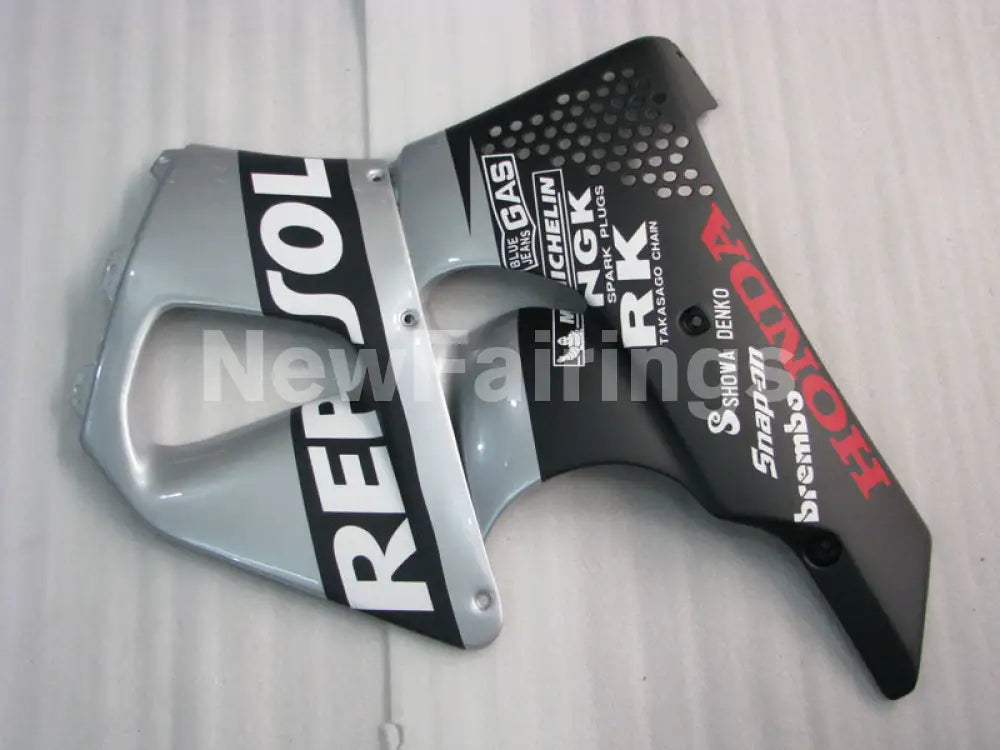 Matte Black and Silver Repsol - CBR 900 RR 94-95 Fairing Kit