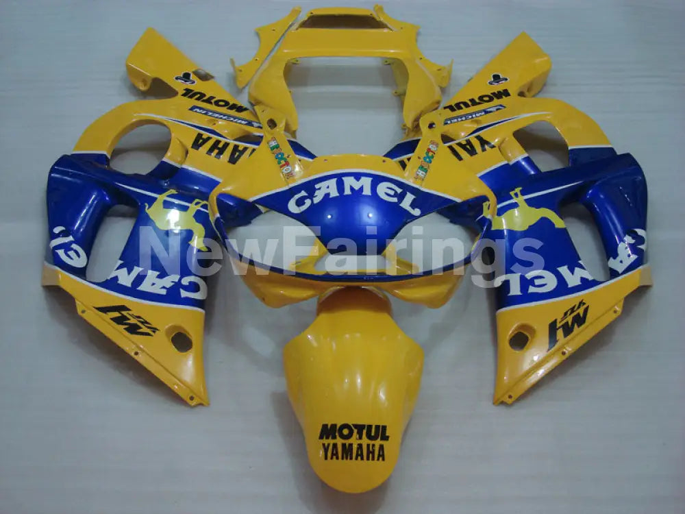 Number 46 Yellow and Blue Camel - YZF-R6 98-02 Fairing Kit Vehicles & Parts > Vehicle Parts & Accessories > Motor