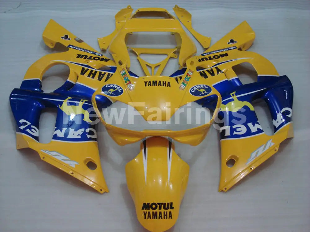 Number 46 Yellow Blue Camel - YZF-R6 98-02 Fairing Kit Vehicles & Parts > Vehicle Parts & Accessories > Motor Vehicle