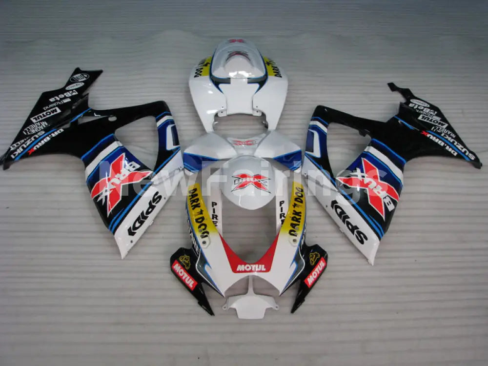 Number 76 White and Blue Red Dark Dog - GSX-R600 06-07