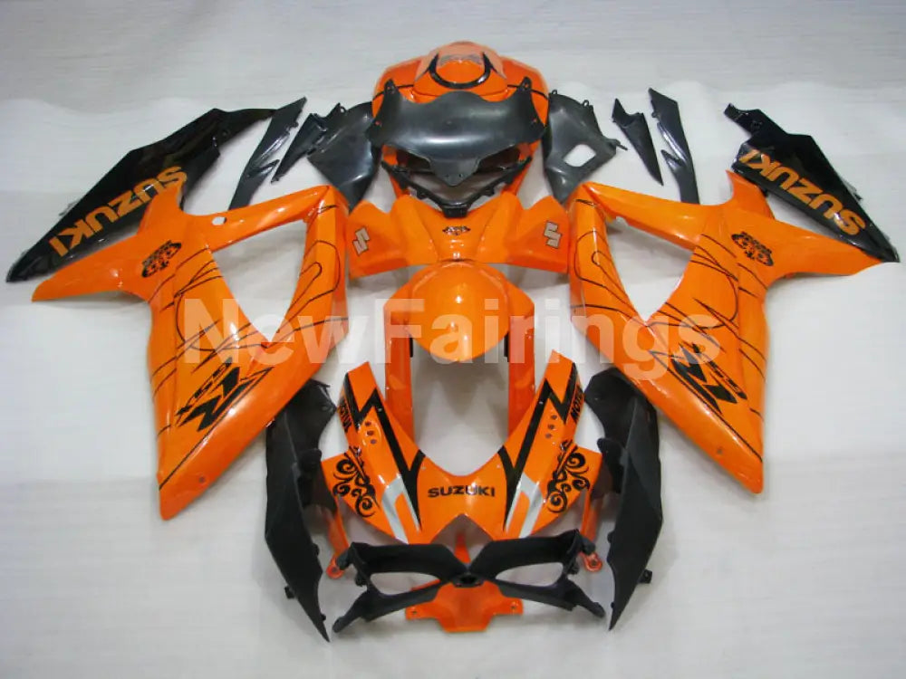 Orange and Black Corona - GSX-R600 08-10 Fairing Kit