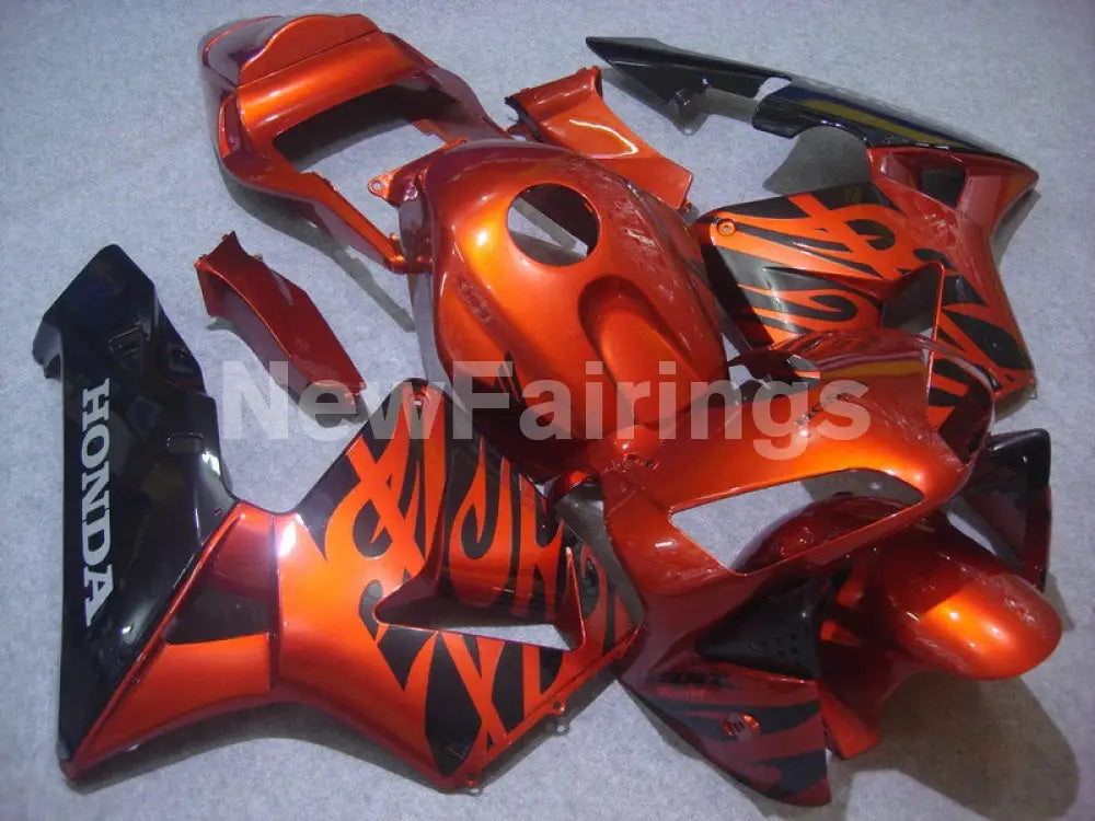 Orange and Black Fire - CBR600RR 03-04 Fairing Kit -