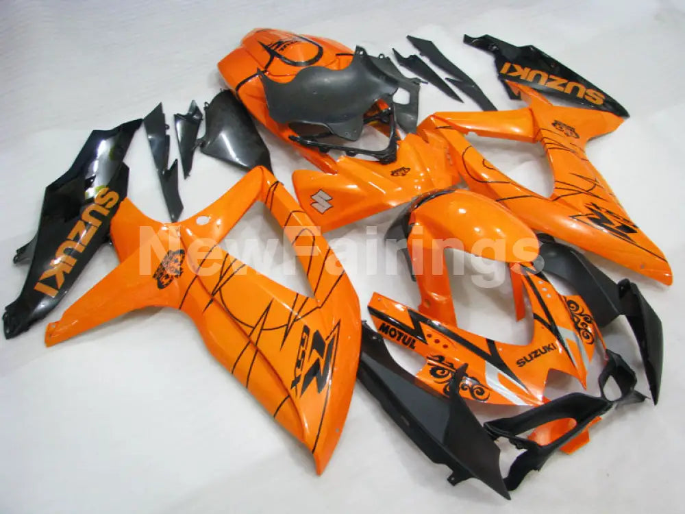 Orange and Black Corona - GSX-R750 08-10 Fairing Kit