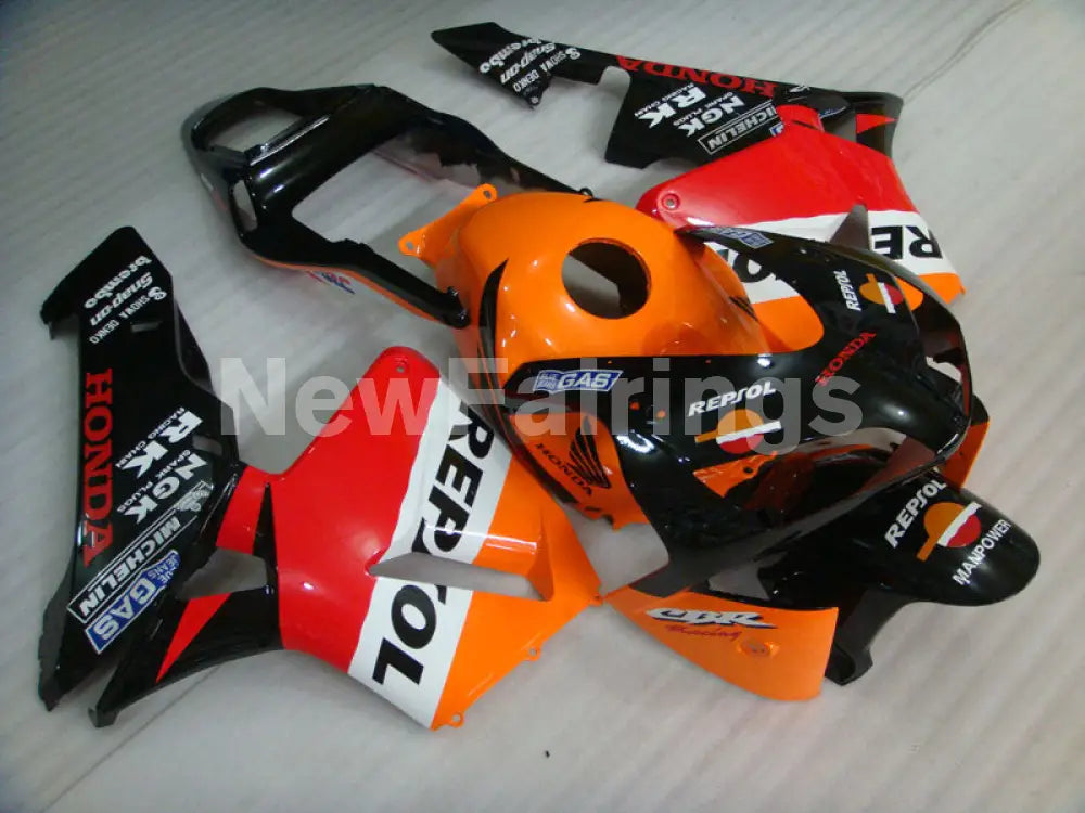 Orange and Black Red Repsol - CBR600RR 03-04 Fairing Kit -