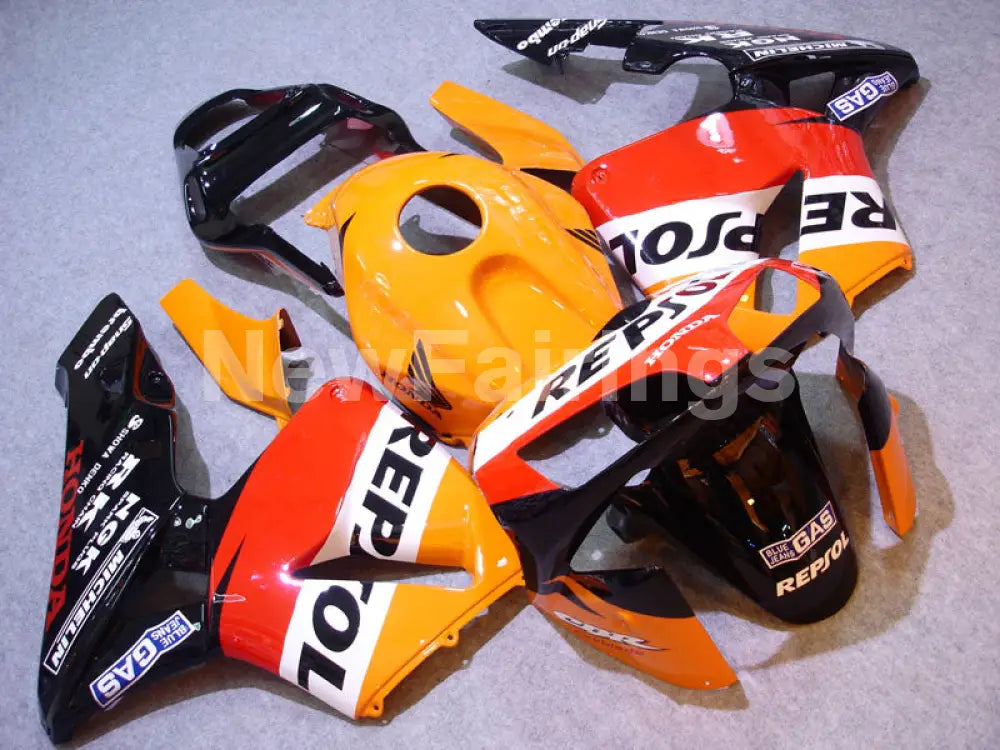 Orange and Red Black Repsol - CBR600RR 03-04 Fairing Kit -