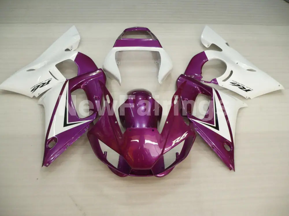 Purple and White Factory Style - YZF-R6 98-02 Fairing Kit Vehicles & Parts > Vehicle Parts & Accessories > Motor