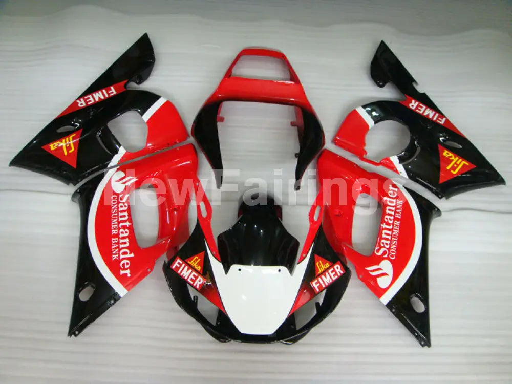 Red and Black Santander - YZF-R6 98-02 Fairing Kit Vehicles & Parts > Vehicle Parts & Accessories > Motor Vehicle Parts