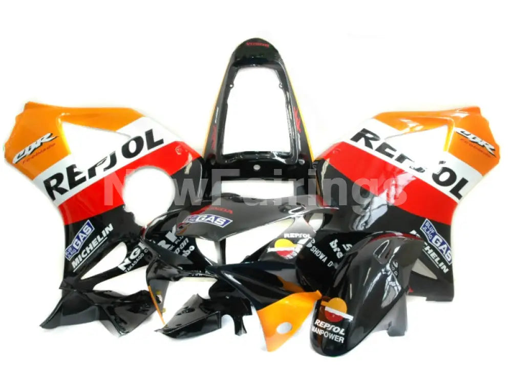 Red and Orange Black Repsol - CBR 954 RR 02-03 Fairing Kit -