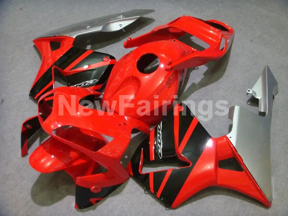 Red and Silver Black Factory Style - CBR600RR 03-04 Fairing