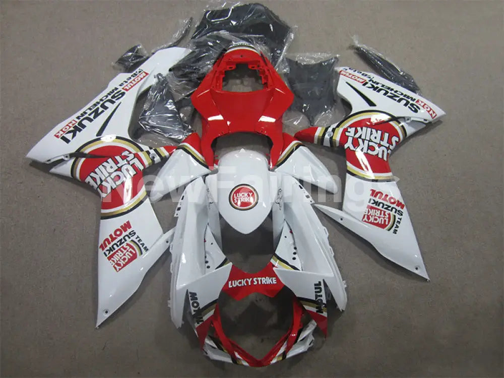 Red and White Lucky Strike - GSX-R750 11-24 Fairing Kit