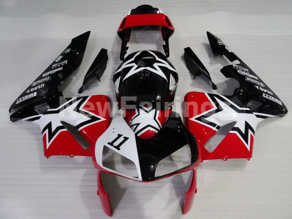 Red and Black Star - CBR600RR 03-04 Fairing Kit - Vehicles &