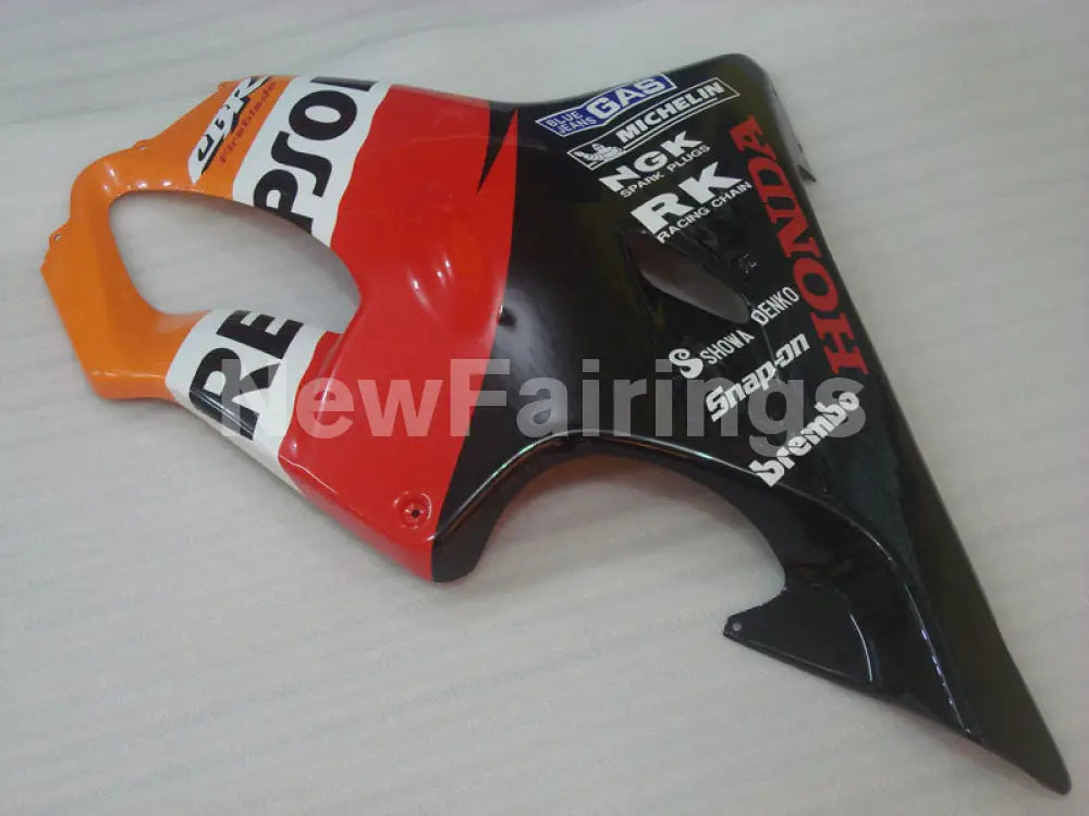 Red and Orange Black Repsol- CBR600 F4i 01-03 Fairing Kit -