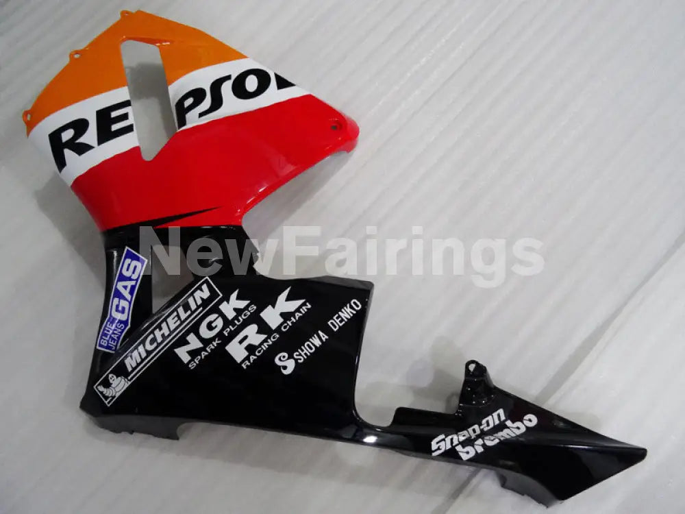 Red Orange and Black Repsol - CBR600RR 03-04 Fairing Kit -