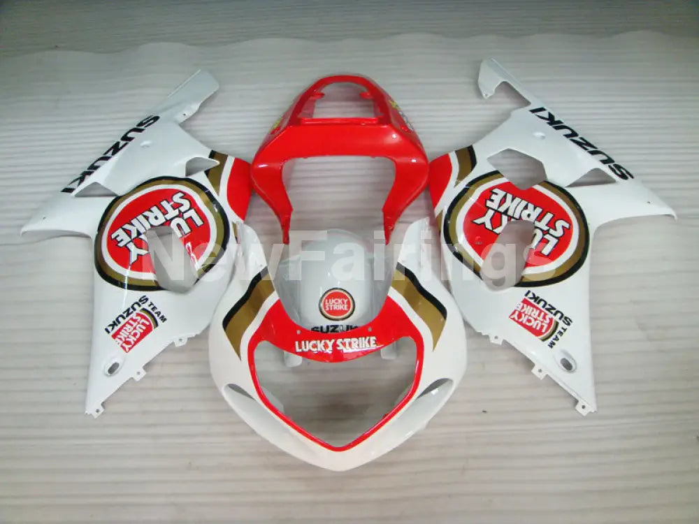 Red and White Lucky Strike - GSX-R750 00-03 Fairing Kit