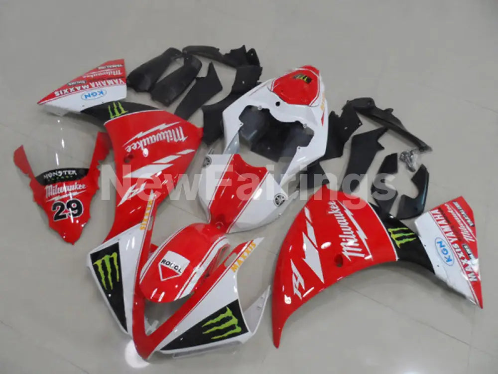 Red White Monster - YZF-R1 12-14 Fairing Kit - Vehicles &