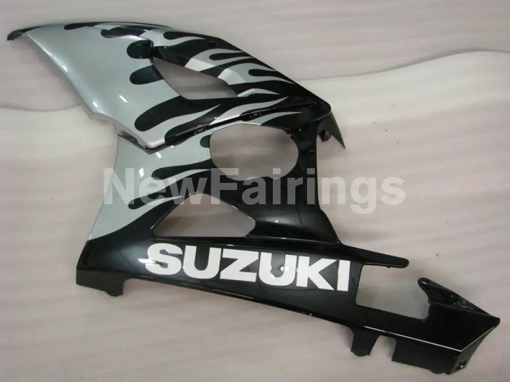 Silver and Black Flame - GSX - R1000 05 - 06 Fairing Kit