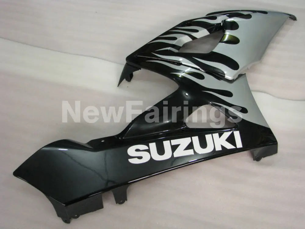 Silver and Black Flame - GSX - R1000 05 - 06 Fairing Kit