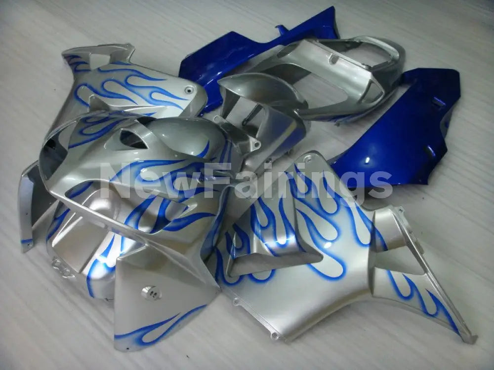 Silver and Blue Flame - CBR600RR 05-06 Fairing Kit -