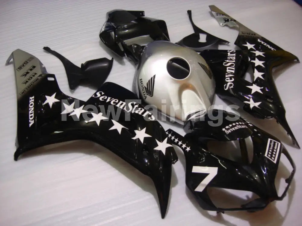 Silver and Black SevenStars - CBR1000RR 06-07 Fairing Kit -