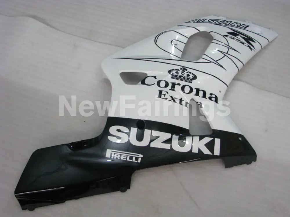 White and Black Corona - GSX-R600 01-03 Fairing Kit -