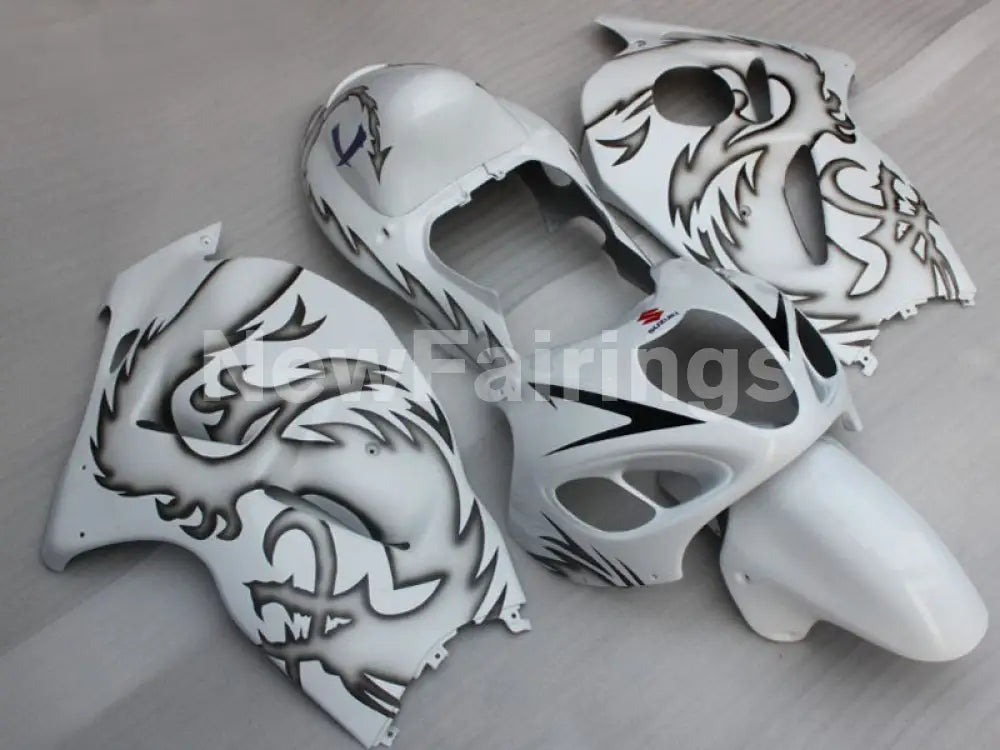 White and Black Dragon - GSX1300R Hayabusa 99-07 Fairing