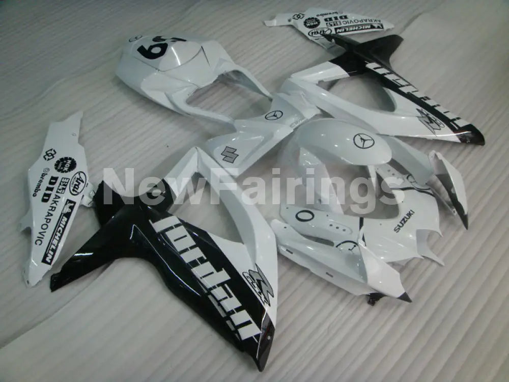 White and Black Jordan - GSX-R600 08-10 Fairing Kit