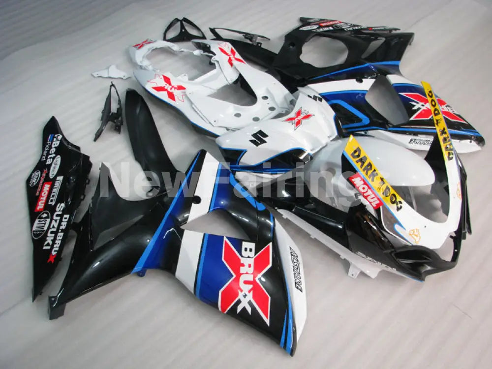 White and Blue Black Dark Dog - GSX - R1000 09 - 16 Fairing