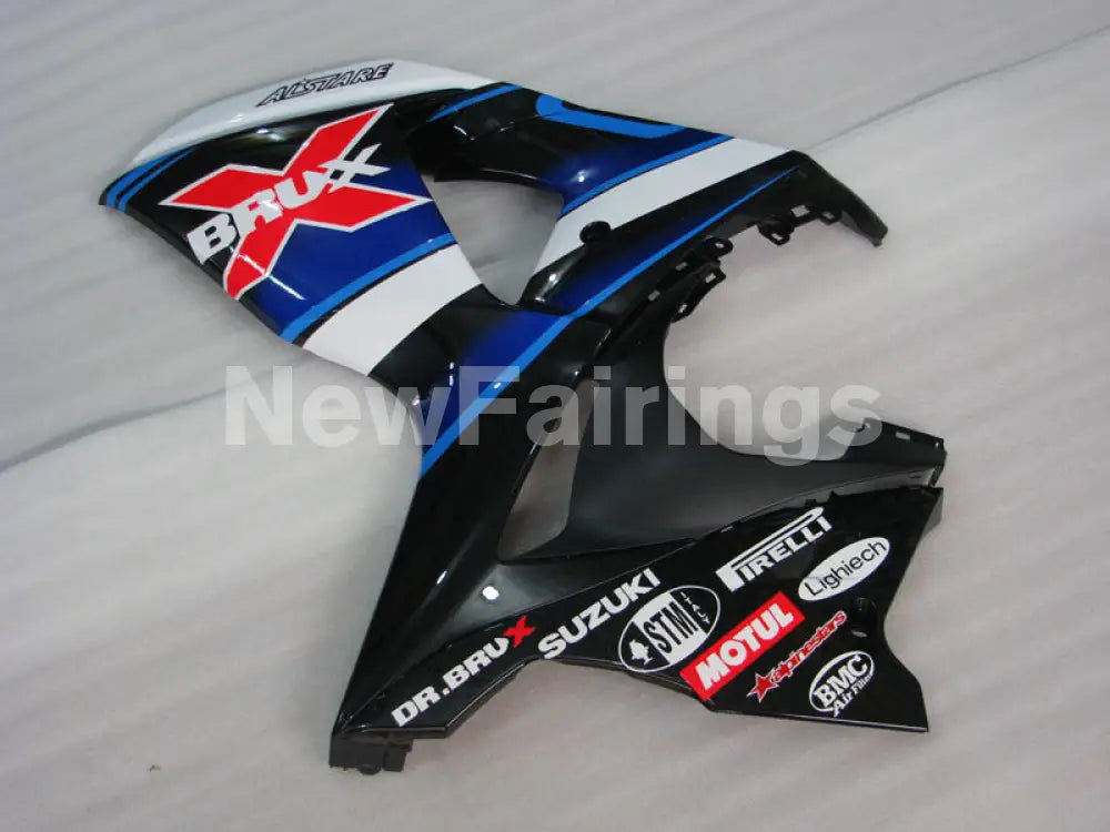 White and Blue Black Dark Dog - GSX - R1000 09 - 16 Fairing